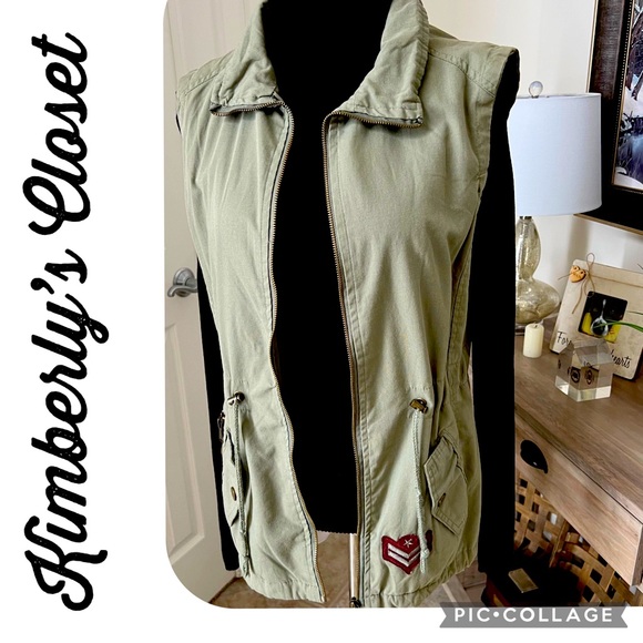 ❤️OLIVE GREEN UTILITY VEST❤️ - Picture 1 of 9